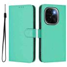 For vivo iQOO Z9s Pro 5G India Skin Feel Solid Color Leather Phone Case with Lanyard(Green) - 2