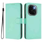 For vivo iQOO Z9s Pro 5G India Skin Feel Solid Color Leather Phone Case with Lanyard(Mint Green) - 2