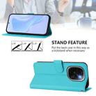 For vivo iQOO Z9s Pro 5G India Skin Feel Solid Color Leather Phone Case with Lanyard(Lake Blue) - 3