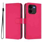 For vivo iQOO Z9X Skin Feel Solid Color Leather Phone Case with Lanyard(Rose Red) - 2