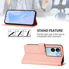 For vivo V29 5G Global / V29 Pro Skin Feel Solid Color Leather Phone Case with Lanyard(Pink) - 3