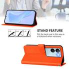 For vivo V29 5G Global / V29 Pro Skin Feel Solid Color Leather Phone Case with Lanyard(Orange) - 3