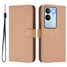 For vivo V29 5G Global / V29 Pro Skin Feel Solid Color Leather Phone Case with Lanyard(Nude) - 2