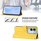 For vivo V29 5G Global / V29 Pro Skin Feel Solid Color Leather Phone Case with Lanyard(Lemon Yellow) - 3