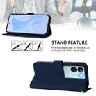 For vivo V29 5G Global / V29 Pro Skin Feel Solid Color Leather Phone Case with Lanyard(Navy Blue) - 3