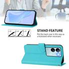 For vivo V29 5G Global / V29 Pro Skin Feel Solid Color Leather Phone Case with Lanyard(Lake Blue) - 3