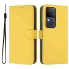 For vivo V30 5G Global / V30 Pro Global Skin Feel Solid Color Leather Phone Case with Lanyard(Lemon Yellow) - 2