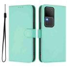 For vivo V30 5G Global / V30 Pro Global Skin Feel Solid Color Leather Phone Case with Lanyard(Mint Green) - 2