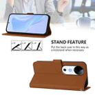 For vivo S19 Skin Feel Solid Color Leather Phone Case with Lanyard(Brown) - 3