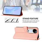 For vivo S19 Skin Feel Solid Color Leather Phone Case with Lanyard(Pink) - 3