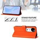 For vivo S19 Skin Feel Solid Color Leather Phone Case with Lanyard(Orange) - 3