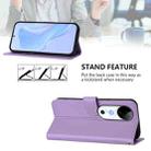 For vivo S19 Skin Feel Solid Color Leather Phone Case with Lanyard(Lavender Purple) - 3