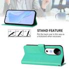 For vivo S19 Skin Feel Solid Color Leather Phone Case with Lanyard(Green) - 3