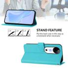 For vivo S19 Skin Feel Solid Color Leather Phone Case with Lanyard(Lake Blue) - 3