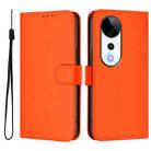For vivo S19 Pro Skin Feel Solid Color Leather Phone Case with Lanyard(Orange) - 2