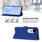 For vivo S19 Pro Skin Feel Solid Color Leather Phone Case with Lanyard(Dark Blue) - 3