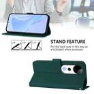 For vivo S19 Pro Skin Feel Solid Color Leather Phone Case with Lanyard(Dark Green) - 3