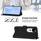 For vivo S19 Pro Skin Feel Solid Color Leather Phone Case with Lanyard(Black) - 3