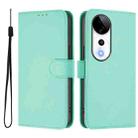 For vivo S19 Pro Skin Feel Solid Color Leather Phone Case with Lanyard(Mint Green) - 2