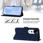 For vivo S19 Pro Skin Feel Solid Color Leather Phone Case with Lanyard(Navy Blue) - 3