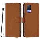 For vivo V20 / V21E 4G / Y73 2021 Skin Feel Solid Color Leather Phone Case with Lanyard(Brown) - 2