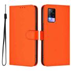 For vivo V20 / V21E 4G / Y73 2021 Skin Feel Solid Color Leather Phone Case with Lanyard(Orange) - 2