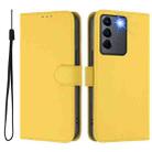 For vivo V27 5G / V27  Pro 5G Global Skin Feel Solid Color Leather Phone Case with Lanyard(Lemon Yellow) - 2