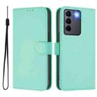 For vivo V27 5G / V27  Pro 5G Global Skin Feel Solid Color Leather Phone Case with Lanyard(Mint Green) - 2