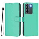 For vivo V27E 4G Global / T2 4G Global Skin Feel Solid Color Leather Phone Case with Lanyard(Green) - 2