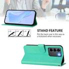 For vivo V27E 4G Global / T2 4G Global Skin Feel Solid Color Leather Phone Case with Lanyard(Green) - 3