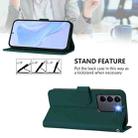 For vivo V27E 4G Global / T2 4G Global Skin Feel Solid Color Leather Phone Case with Lanyard(Dark Green) - 3