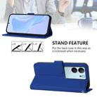 For vivo V29E 5G Global / Y200 5G Global Skin Feel Solid Color Leather Phone Case with Lanyard(Dark Blue) - 3