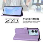 For vivo V29E 5G Global / Y200 5G Global Skin Feel Solid Color Leather Phone Case with Lanyard(Lavender Purple) - 3