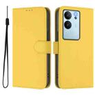 For vivo V29E 5G Global / Y200 5G Global Skin Feel Solid Color Leather Phone Case with Lanyard(Lemon Yellow) - 2