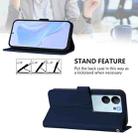 For vivo V29E 5G Global / Y200 5G Global Skin Feel Solid Color Leather Phone Case with Lanyard(Navy Blue) - 3