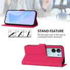 For vivo V29E 5G Global / Y200 5G Global Skin Feel Solid Color Leather Phone Case with Lanyard(Rose Red) - 3
