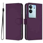 For vivo V29E 5G Global / Y200 5G Global Skin Feel Solid Color Leather Phone Case with Lanyard(Violet) - 2