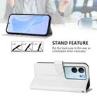For vivo V30 Lite 5G Global Skin Feel Solid Color Leather Phone Case with Lanyard(White) - 3
