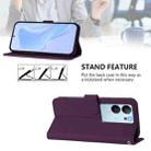 For vivo V30 Lite 5G Global Skin Feel Solid Color Leather Phone Case with Lanyard(Violet) - 3