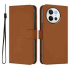 For vivo V40 Lite 5G / V30E 5G Global Skin Feel Solid Color Leather Phone Case with Lanyard(Brown) - 2