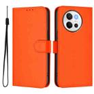 For vivo V40 Lite 5G / V30E 5G Global Skin Feel Solid Color Leather Phone Case with Lanyard(Orange) - 2