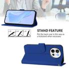 For vivo V40 Lite 5G / V30E 5G Global Skin Feel Solid Color Leather Phone Case with Lanyard(Dark Blue) - 3