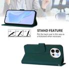 For vivo V40 Lite 5G / V30E 5G Global Skin Feel Solid Color Leather Phone Case with Lanyard(Dark Green) - 3