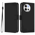 For vivo V40 Lite 5G / V30E 5G Global Skin Feel Solid Color Leather Phone Case with Lanyard(Black) - 2