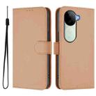 For vivo V40E 5G India / iQOO Z9s 5G Skin Feel Solid Color Leather Phone Case with Lanyard(Nude) - 2