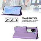 For vivo V40E 5G India / iQOO Z9s 5G Skin Feel Solid Color Leather Phone Case with Lanyard(Lavender Purple) - 3