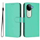 For vivo V40E 5G India / iQOO Z9s 5G Skin Feel Solid Color Leather Phone Case with Lanyard(Green) - 2