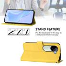 For vivo V40E 5G India / iQOO Z9s 5G Skin Feel Solid Color Leather Phone Case with Lanyard(Lemon Yellow) - 3