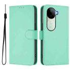 For vivo V40E 5G India / iQOO Z9s 5G Skin Feel Solid Color Leather Phone Case with Lanyard(Mint Green) - 2