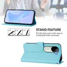 For vivo V40E 5G India / iQOO Z9s 5G Skin Feel Solid Color Leather Phone Case with Lanyard(Sky Blue) - 3